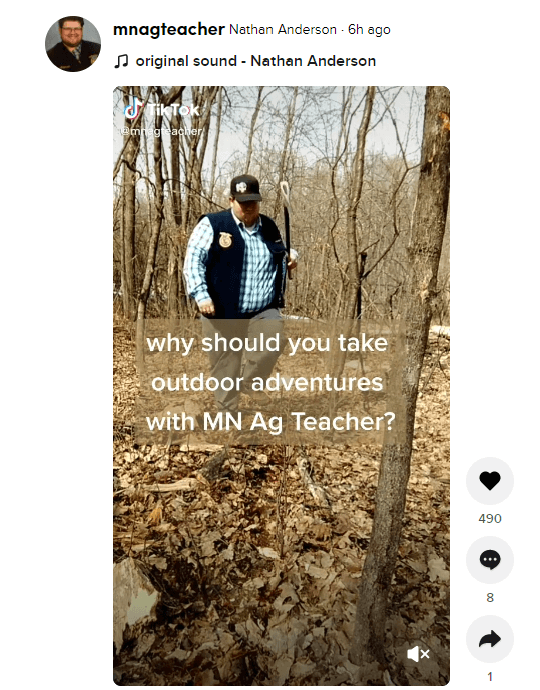 Watertown-Mayer High School teacher Nathan Anderson is a second generation agricultural teacher, but a first generation TikTok star.